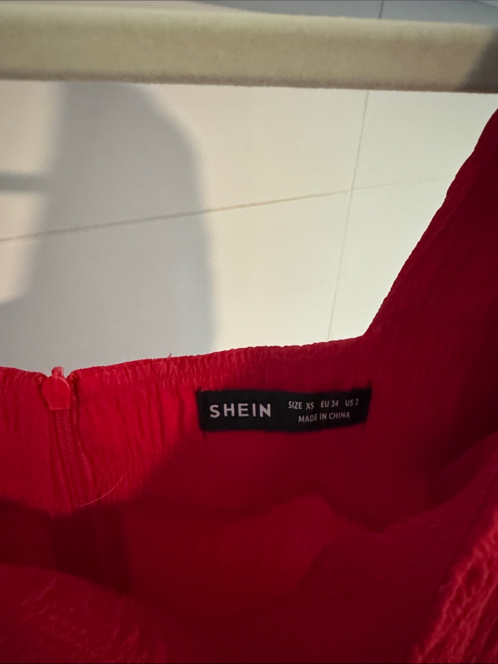 SHEIN Red Puff-Sleeve Square Neck Mini Dress - Picture 3 of 5